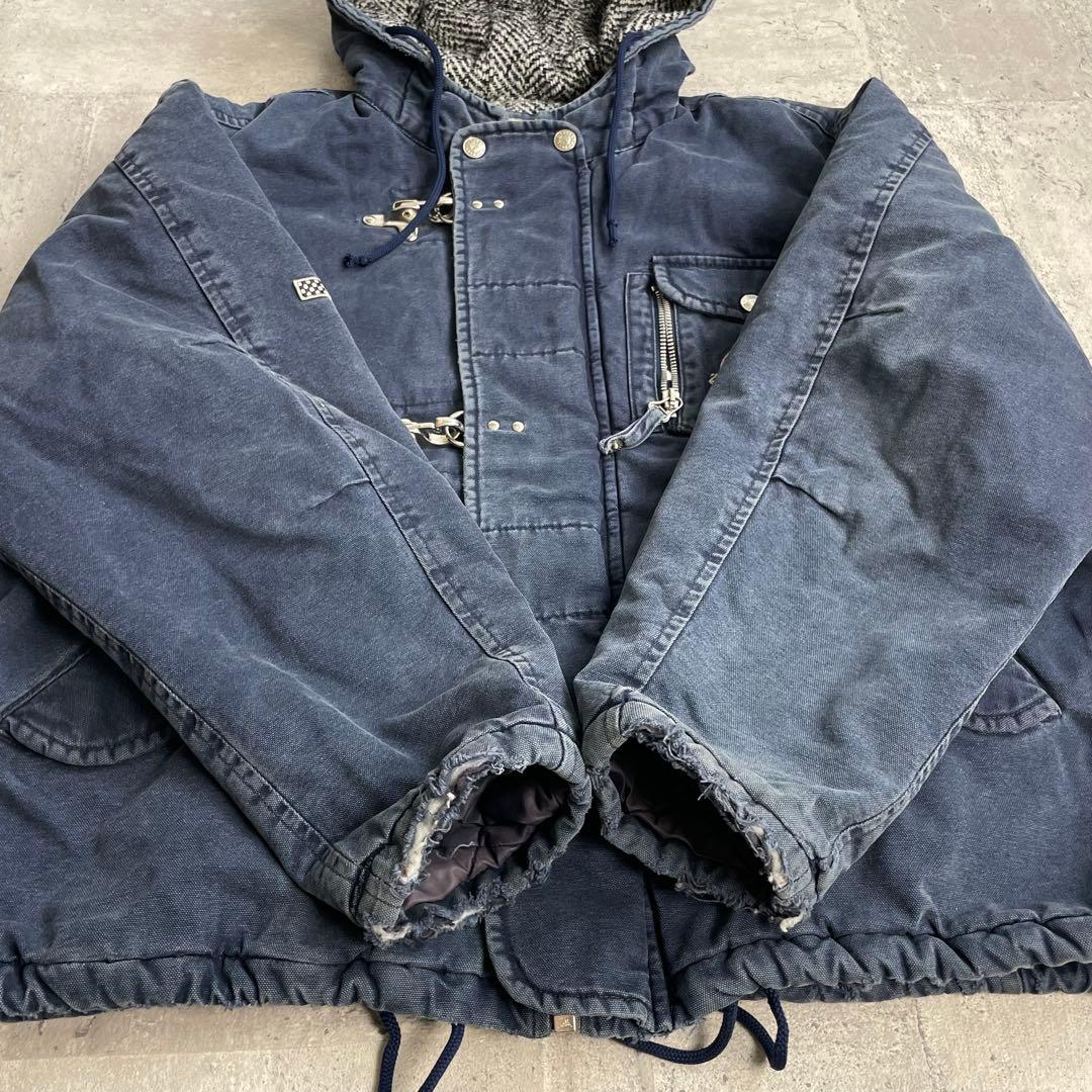 イタリア製 vintage ダック地 ファイヤーマン ワークジャケット ブルー系