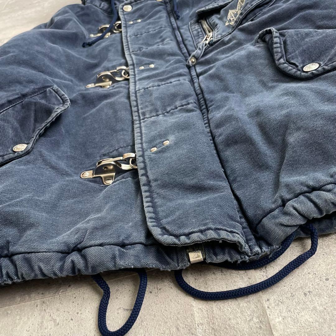 イタリア製 vintage ダック地 ファイヤーマン ワークジャケット ブルー系