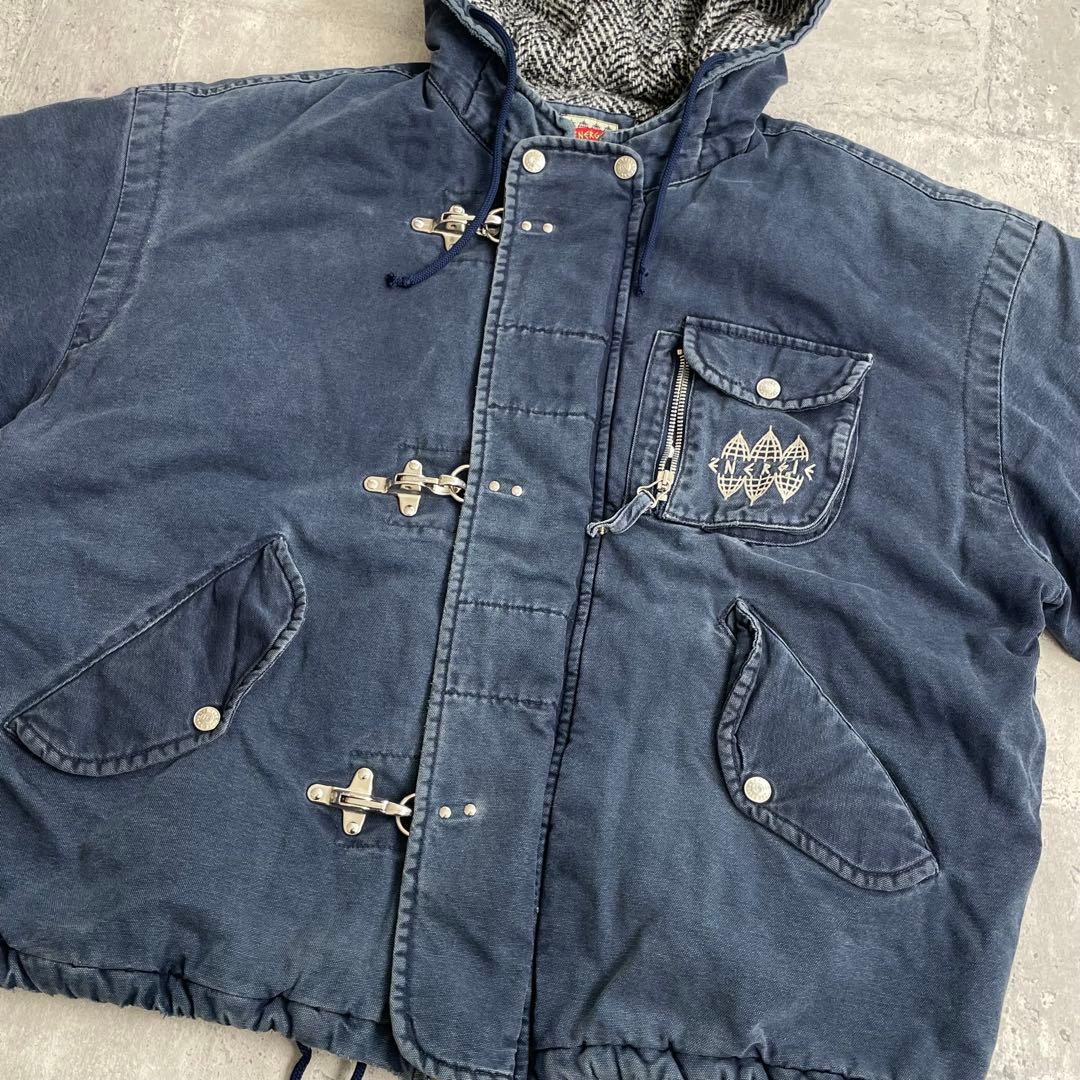 イタリア製 vintage ダック地 ファイヤーマン ワークジャケット ブルー系