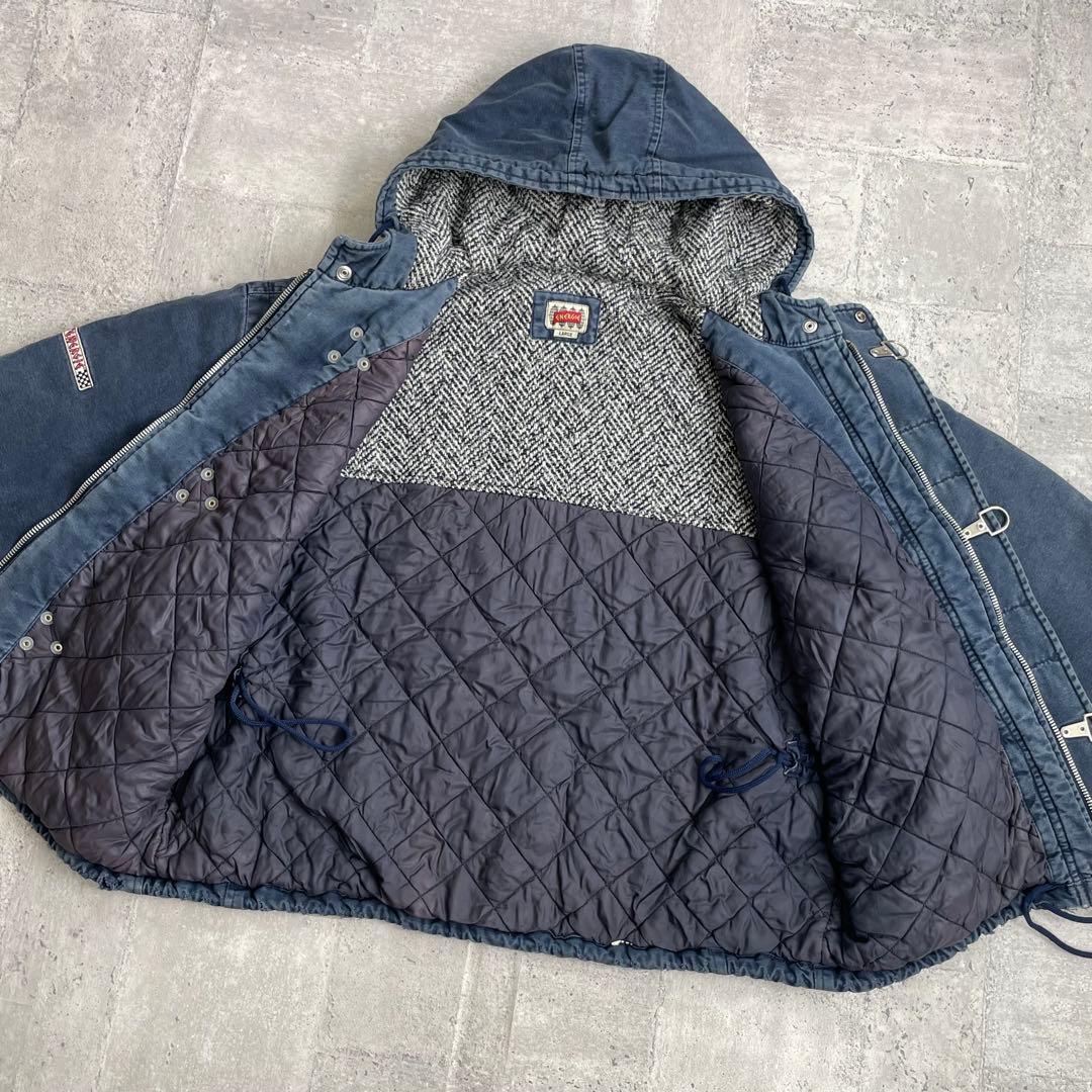 イタリア製 vintage ダック地 ファイヤーマン ワークジャケット ブルー系