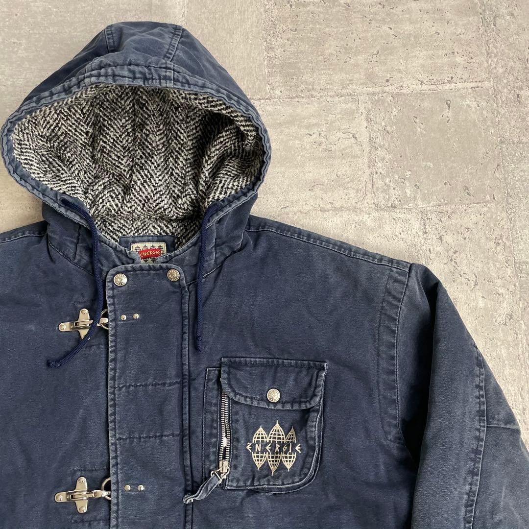 イタリア製 vintage ダック地 ファイヤーマン ワークジャケット ブルー系