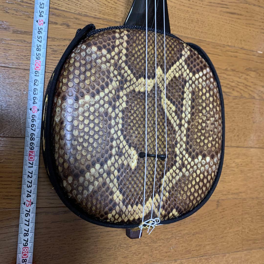 沖縄 三線 本蛇皮 強化張りハードケース付き