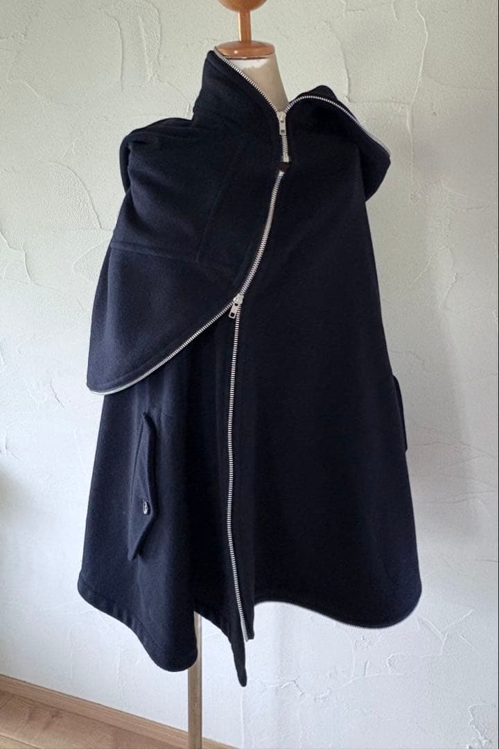 コムデギャルソン 春物 ダークグレー Mサイズ ケープコート