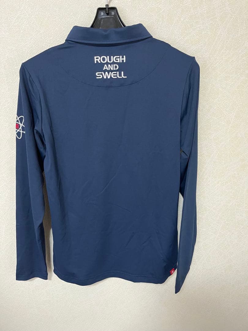 新品　ROUGH AND SWELL ネイビー 長袖ポロシャツ M