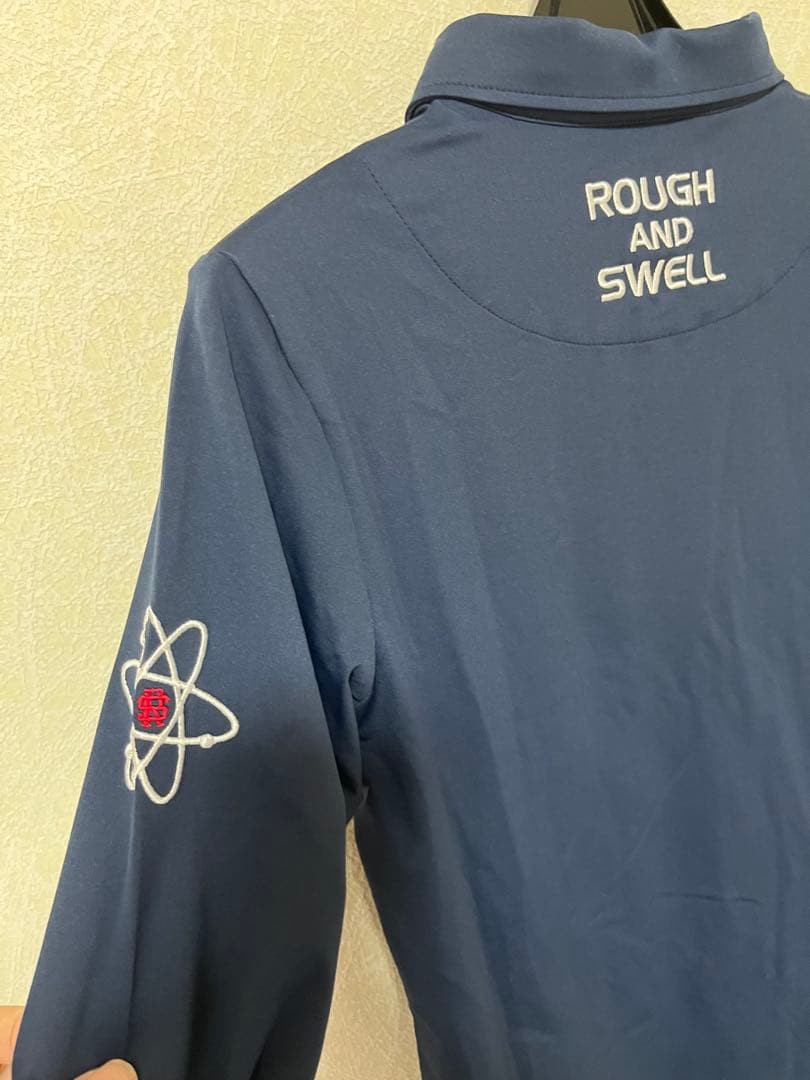 新品　ROUGH AND SWELL ネイビー 長袖ポロシャツ M