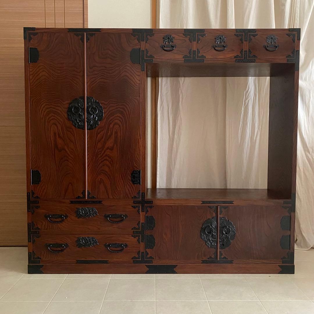 美品　岩谷堂　岩谷堂家具　飾り棚　茶箪笥　箪笥　民芸家具　岩谷堂箪笥　和　棚