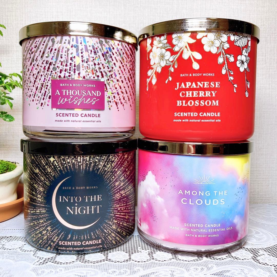 専用 bath&body works 3本芯キャンドル 4個 Bath&Body Works バス