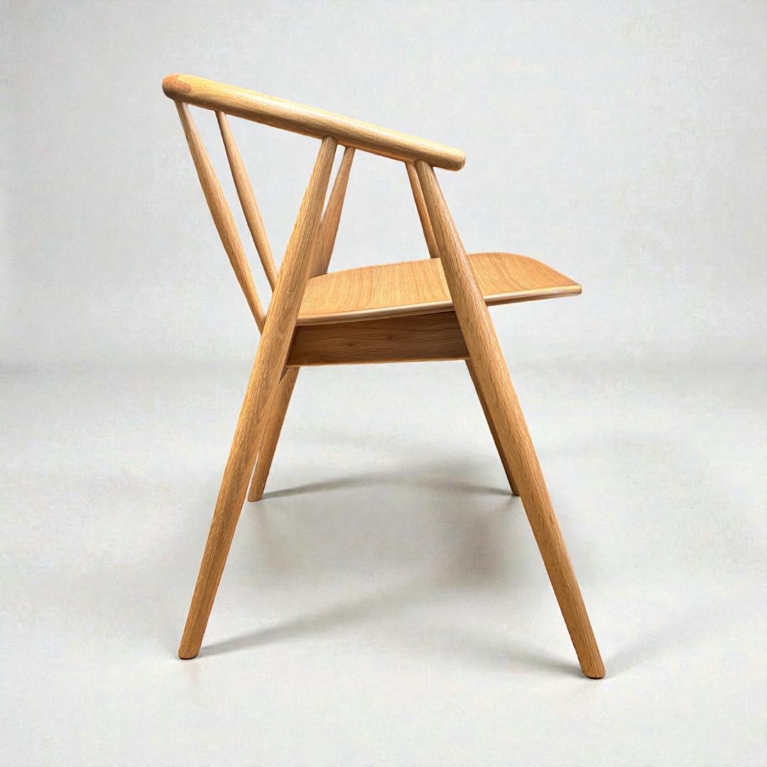 さくら美品 小林幹也 デザイン オーク無垢材 ダイニングチェア 北欧モダン