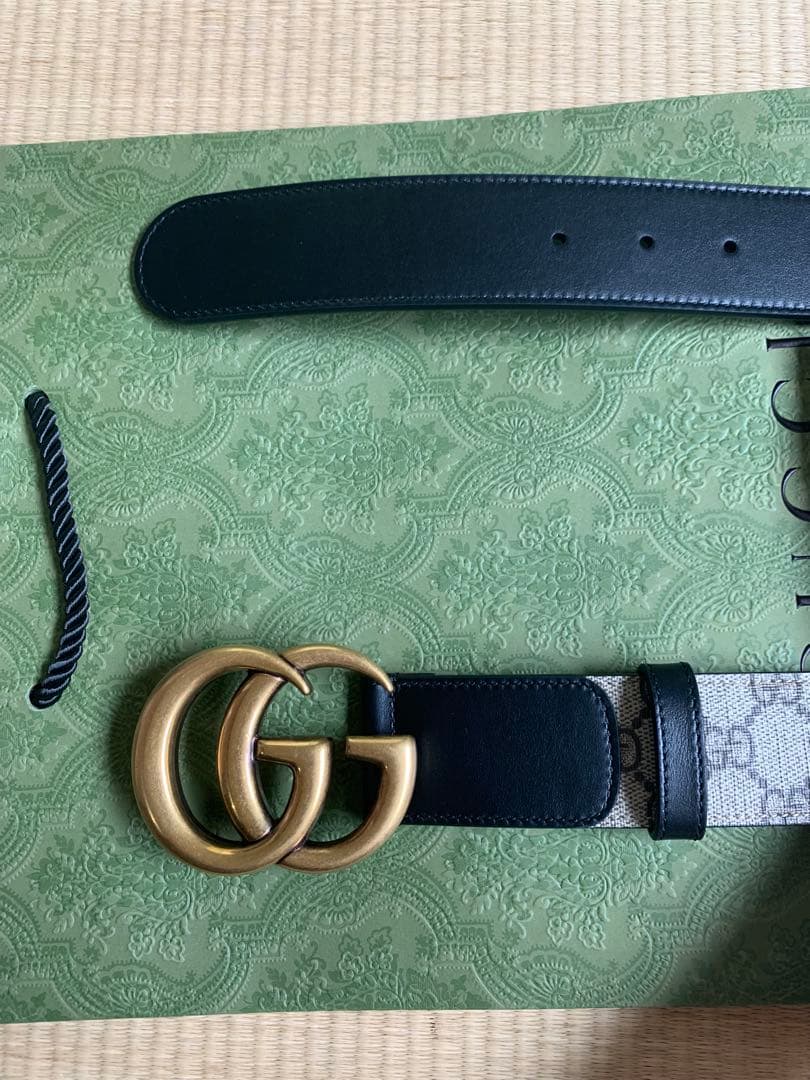 新品GUCCI ダブルGバックル ベルト 箱付き
