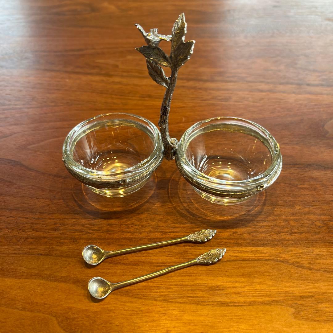 アトリエジュンコ 調味料入れ ピューター スプーン付き 美品 スパイス