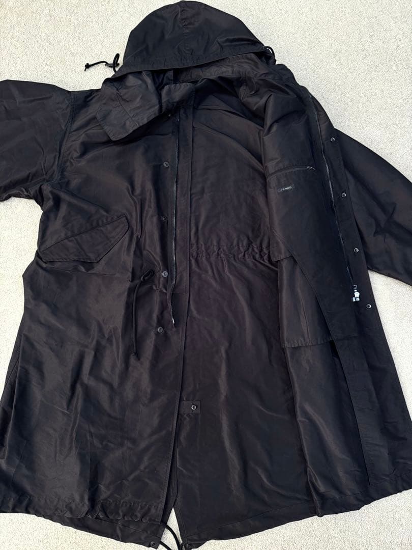 COMOLI コモリ　コットンシルク フーデッドコート　サイズ2