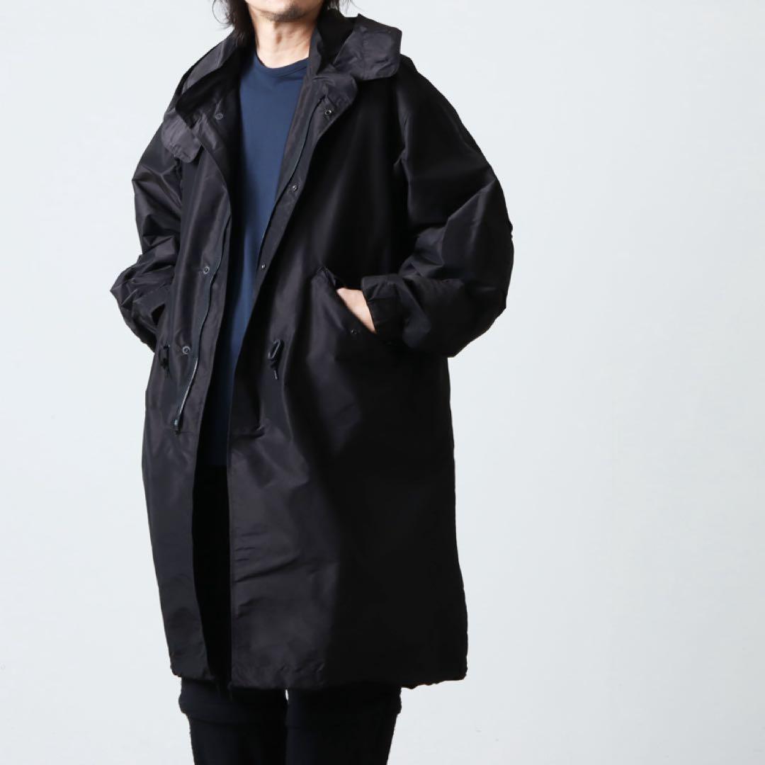 COMOLI コモリ　コットンシルク フーデッドコート　サイズ2