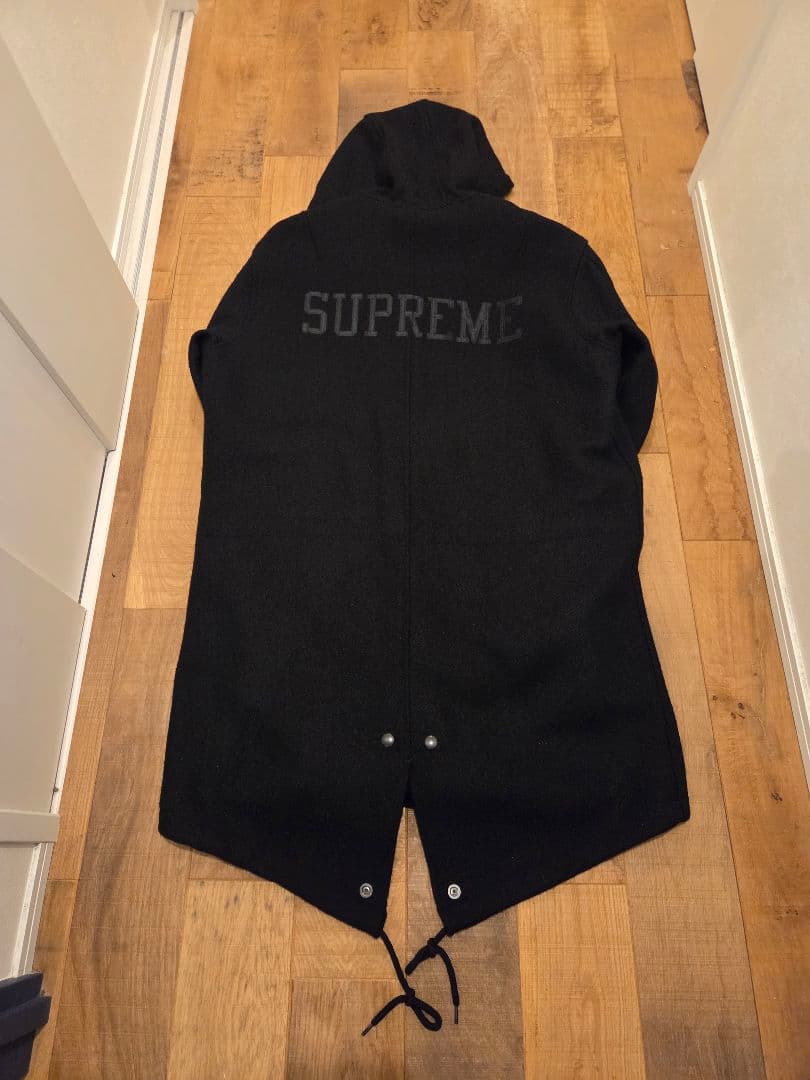 【美品】Supreme Wool Fishtail Parka 16AW M 黒