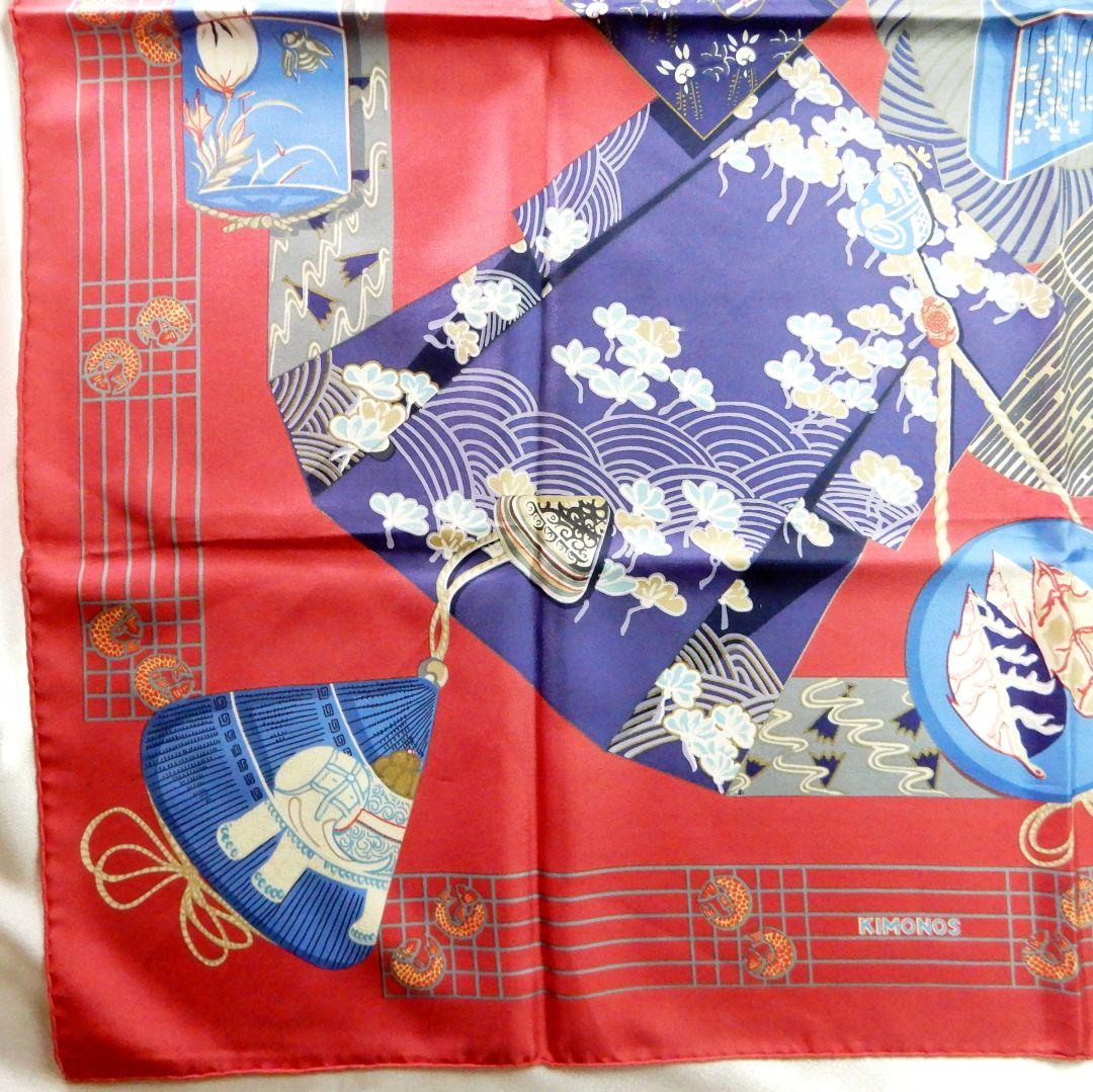 レア!HERMES　カレ90　KIMONOS et INROS 着物と印籠　和風