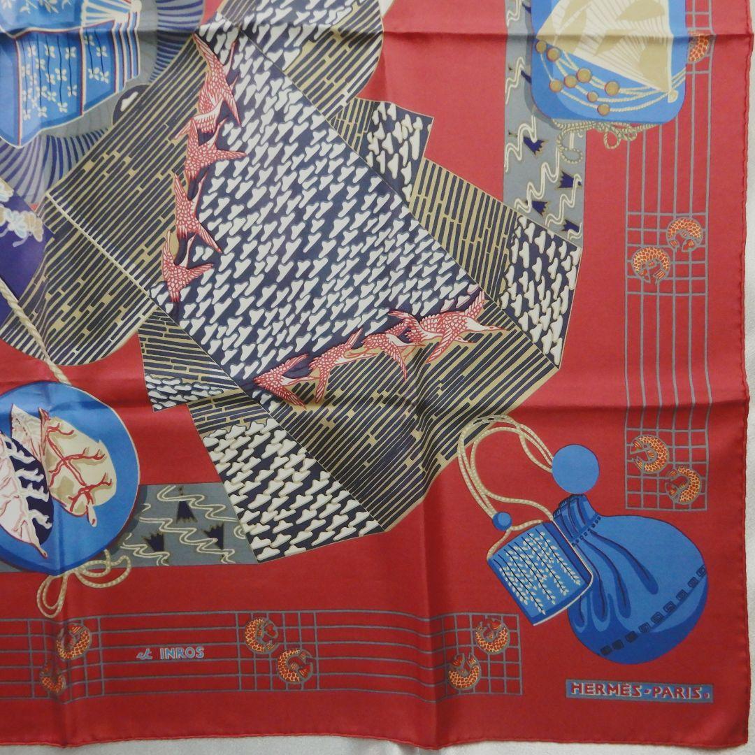 レア!HERMES　カレ90　KIMONOS et INROS 着物と印籠　和風