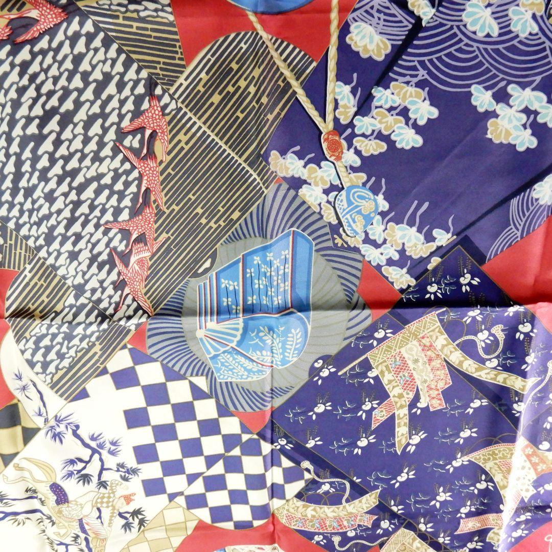 レア!HERMES　カレ90　KIMONOS et INROS 着物と印籠　和風
