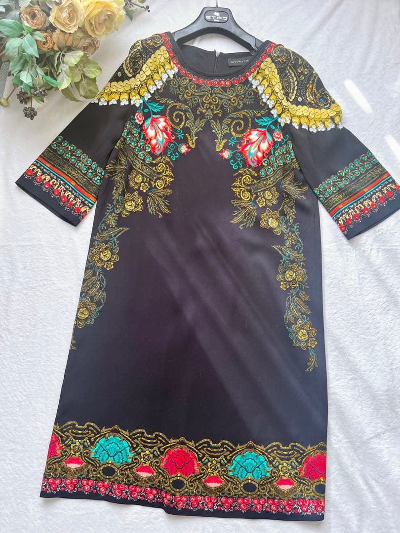 値下げ セール☆ETRO エトロ 洗練 プレシャス 秋冬 ゆったり 美人 ドレス