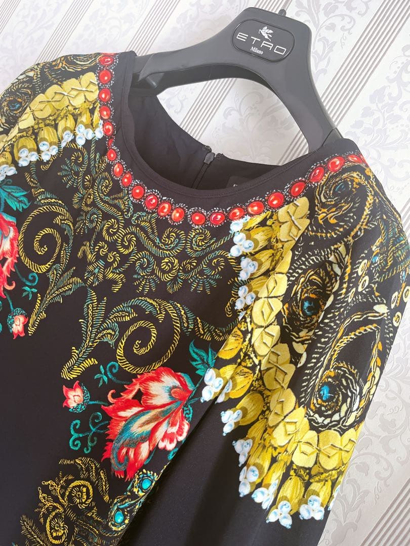 値下げ セール☆ETRO エトロ 洗練 プレシャス 秋冬 ゆったり 美人 ドレス