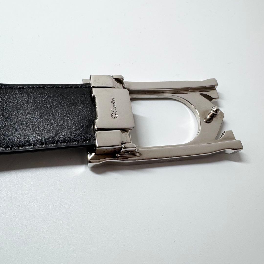 美品】カルティエ ベルト コネクトクロス ダブルC デカロゴ レザー
