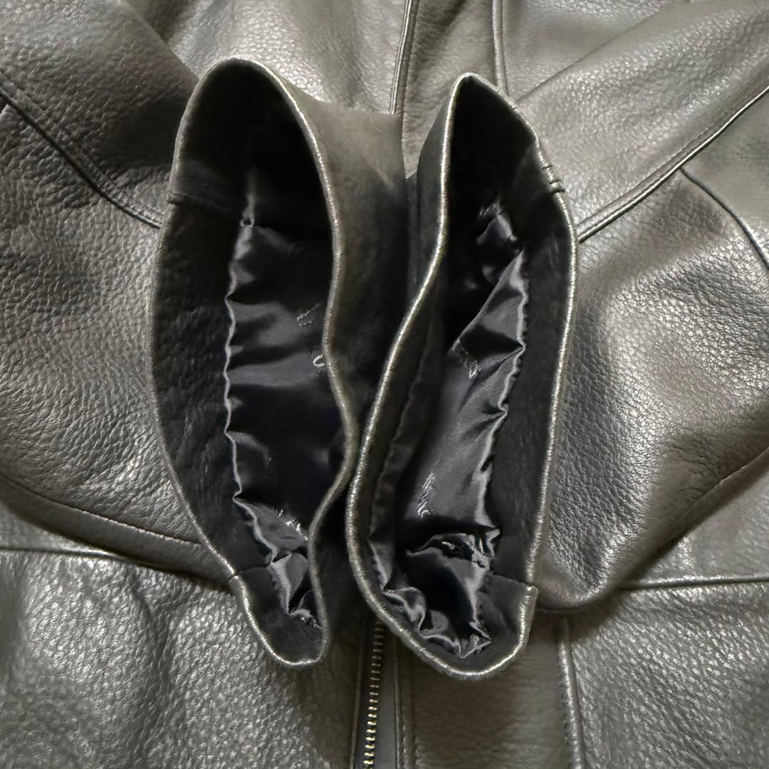 【極美品】WIND ARMOR レザーステンカラーコート　イタリア製シープスキン