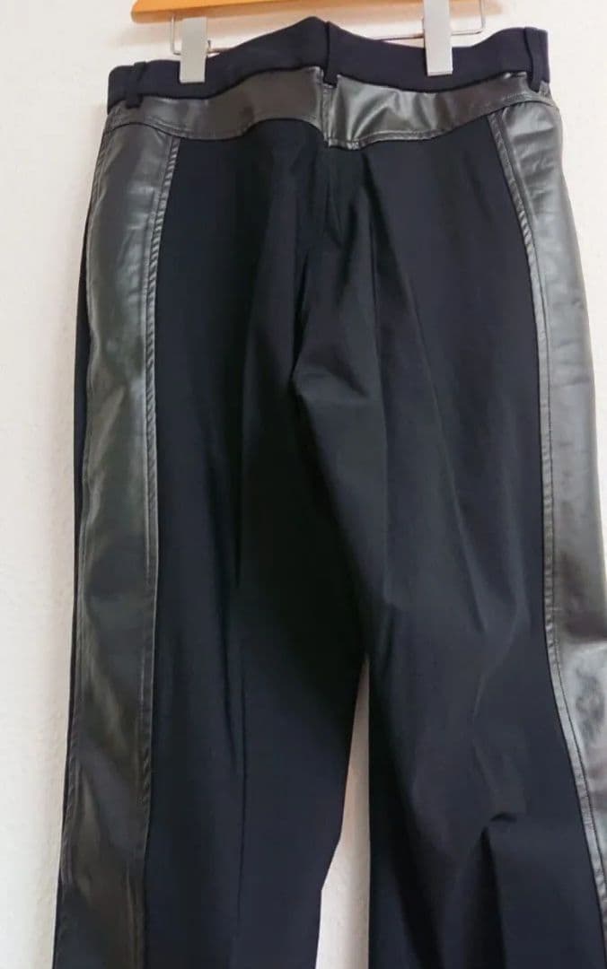 チャコット　社交ダンス　M スラックス　黒　サイドライン　合皮　 ダンス衣装