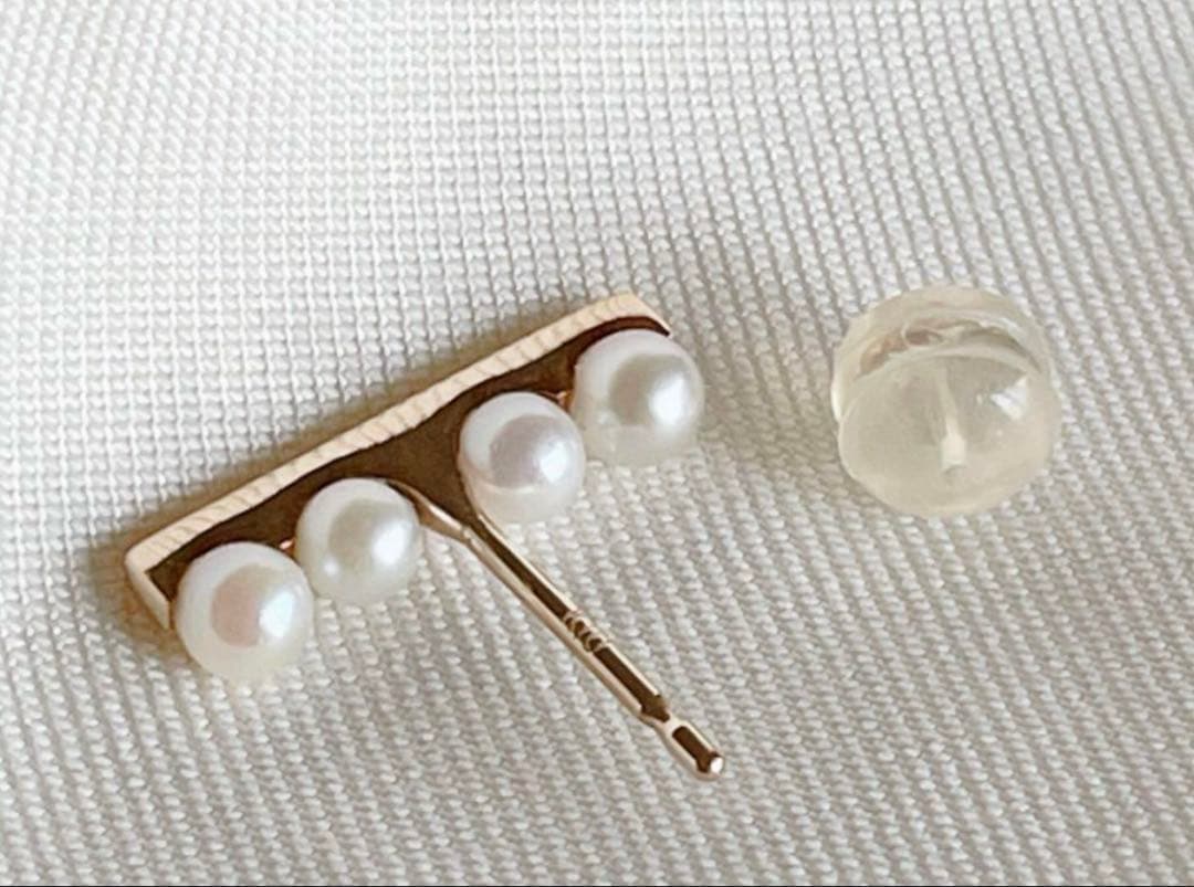 ヒロタカ hirotaka K10 YG BELUGA パール ピアス