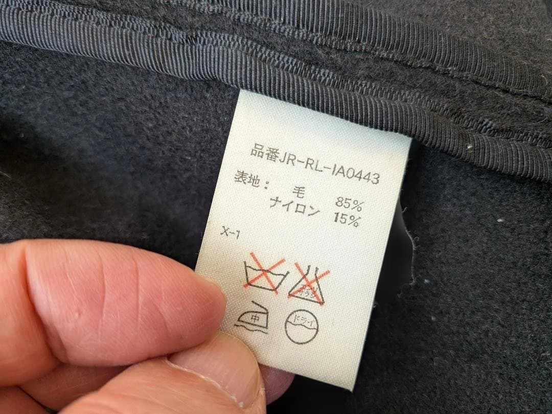 Polo by Ralph Lauren フーデッドコート 黒 鹿角釦 L 美品