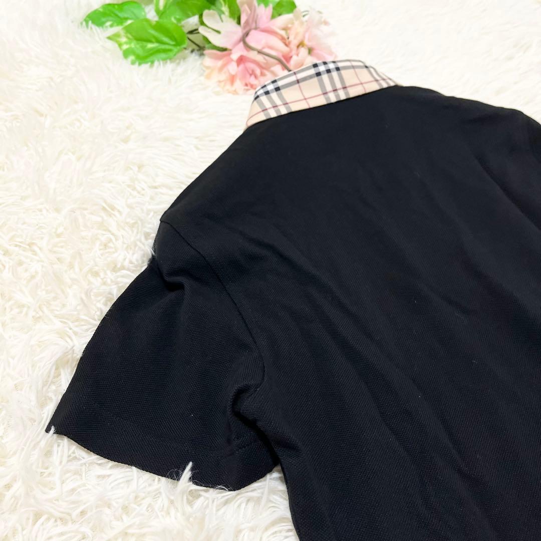未使用　BURBERRY バーバリー ノバチェック 半袖　刺繍　ポロシャツ　L