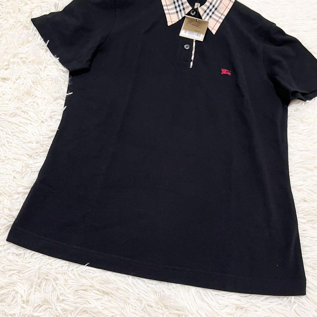 未使用　BURBERRY バーバリー ノバチェック 半袖　刺繍　ポロシャツ　L