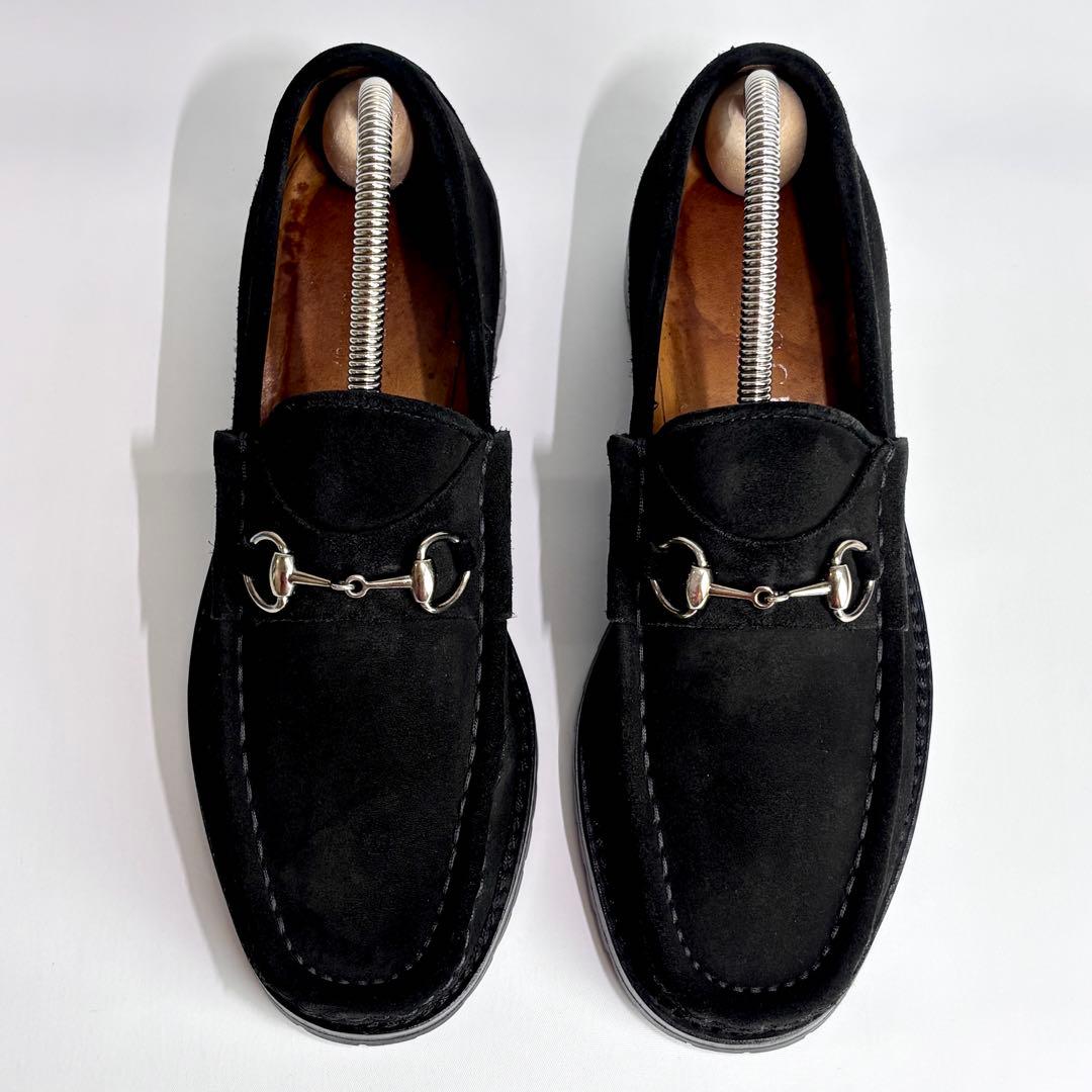 GUCCI グッチ ホースビット ローファー スエード コマンドソール 23.5