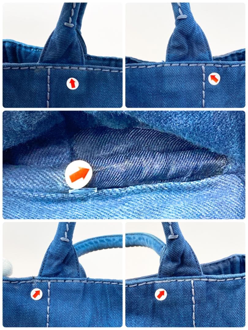 プラダ カナパ ミニ ショルダーバッグ ハンドバッグ カバン ネイビー 青系