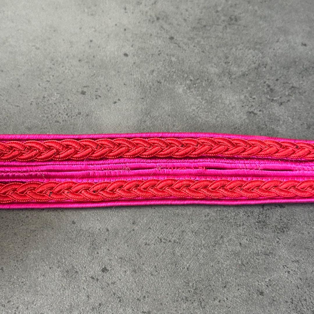 超希少✨イヴ・サンローラン　リヴ・ゴーシュ　ヴィンテージ　織ベルト　ピンク