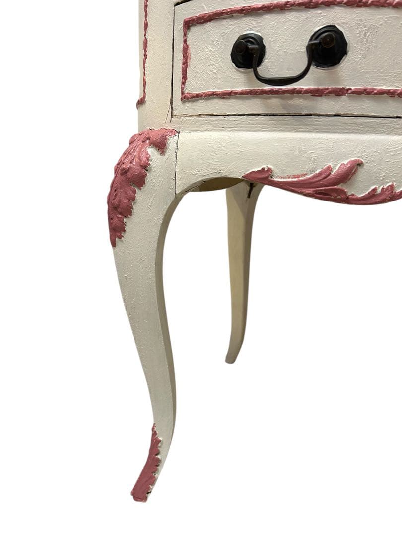 イタリア　ロココ調　アンティーク　デスク　テーブル　学習机　リペイント　一点もの