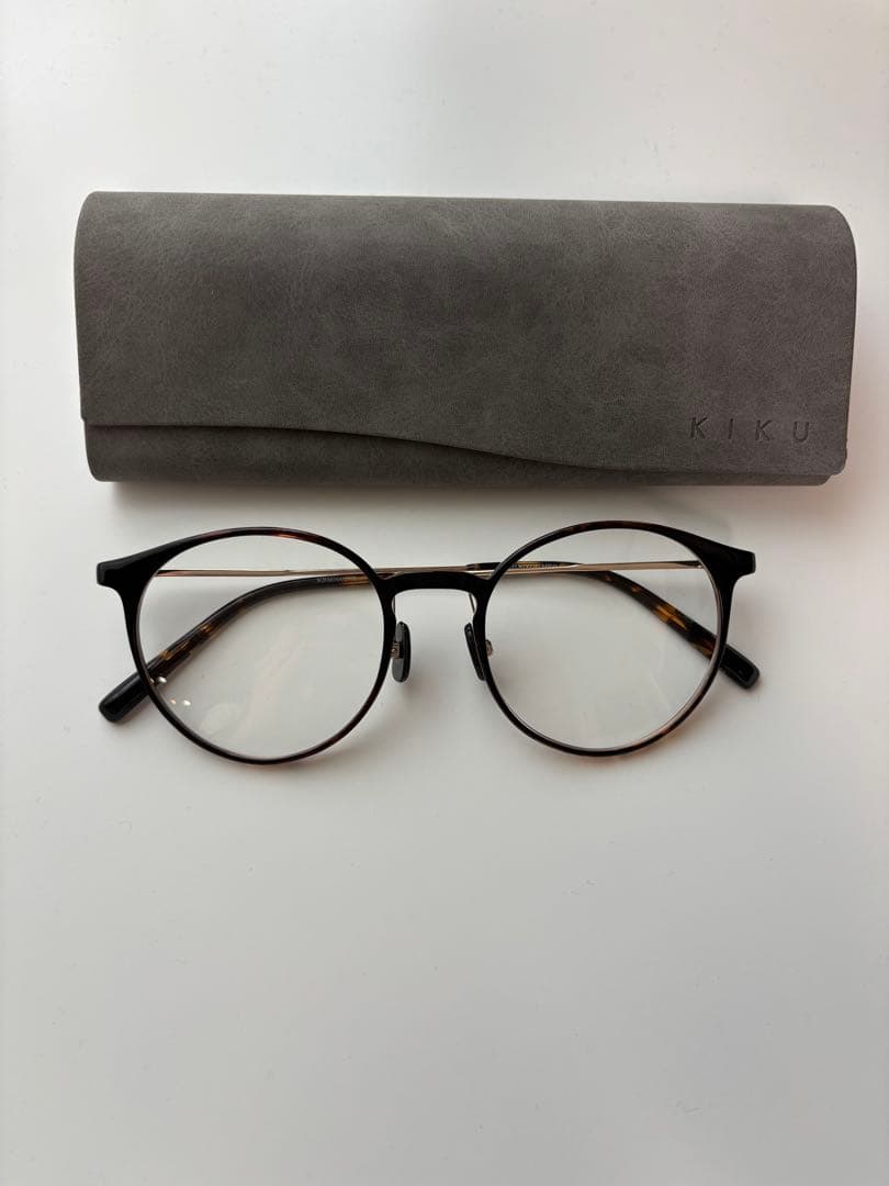 値下げ！KIKU BIYOU 美容眼鏡 ブラックシリカ 鼻パッド べっこう