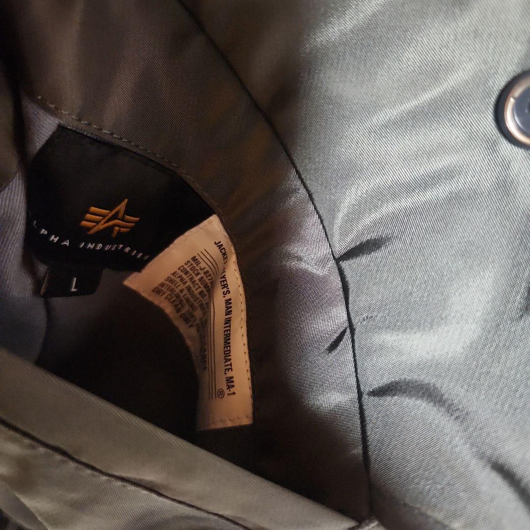 ALPHA アルファ MA-1 レプリカグレー Lサイズ　#2000