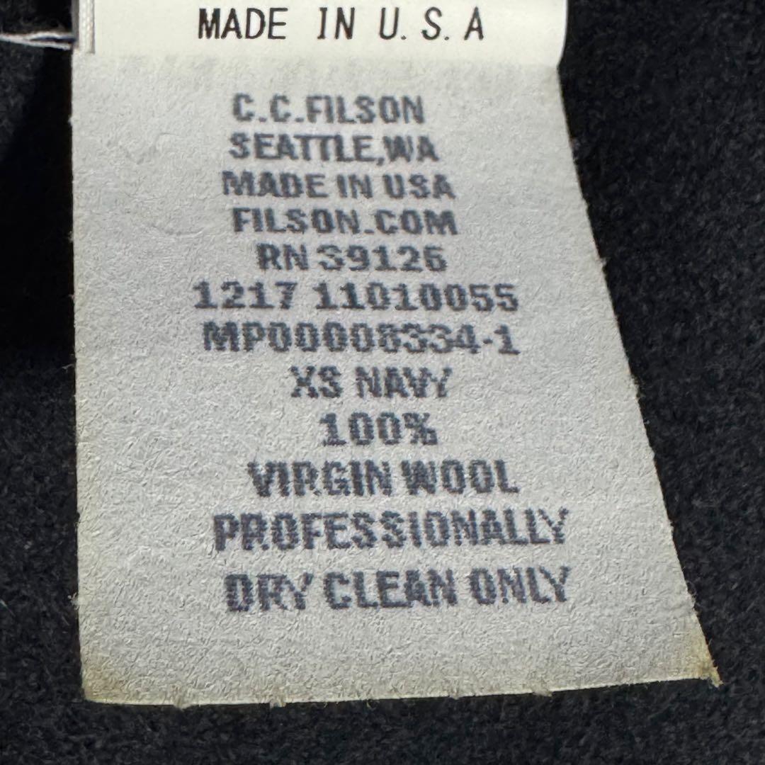 フィルソン ウールベスト アメリカ製 ダークネイビー マッキーノ XS USA