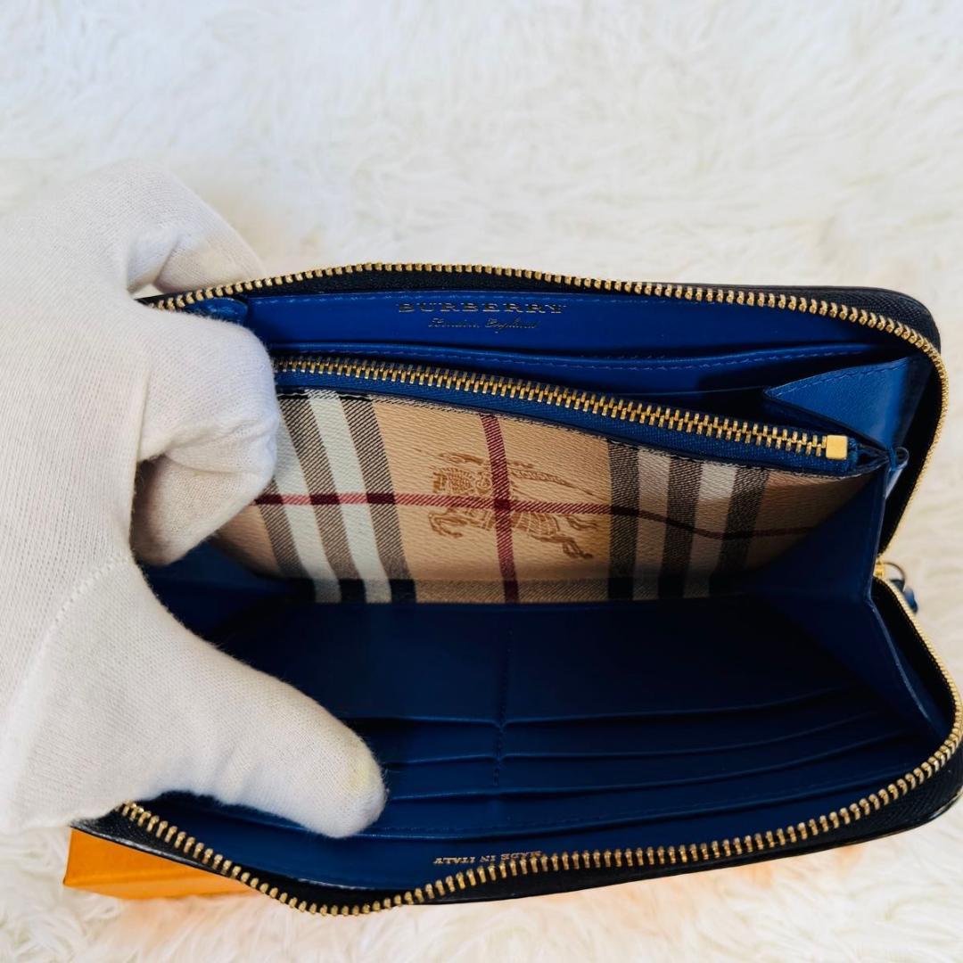 【希少品！】バーバリー 長財布 ラウンドファスナー クリーチャー パッチワーク