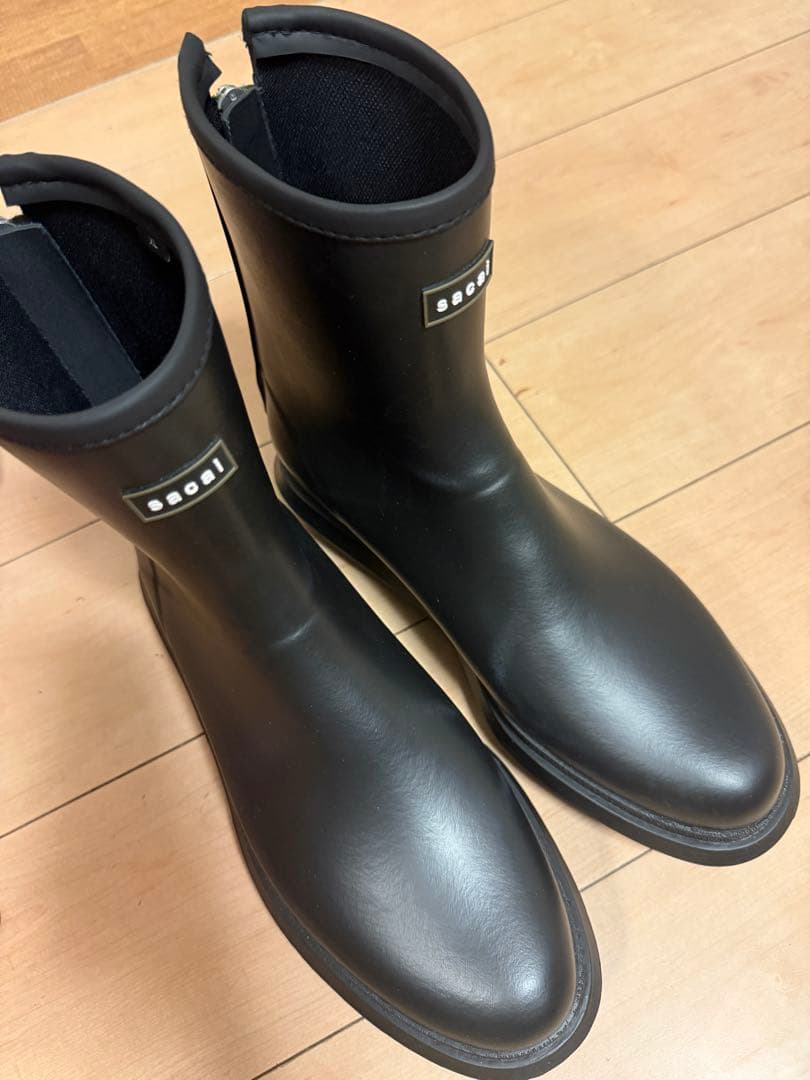 sacai サカイ ラバーブーツ BLACK XLサイズ｜