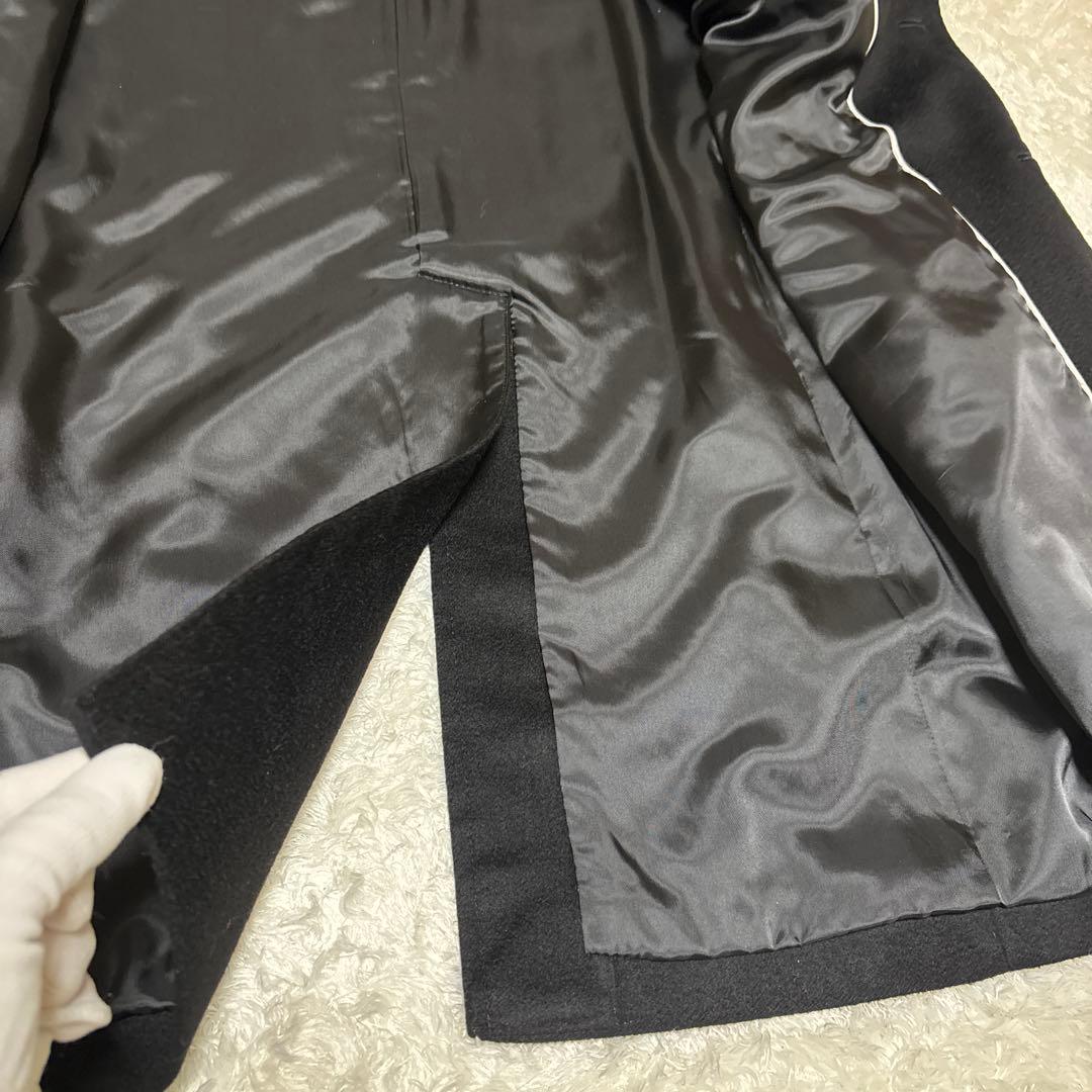 ヒルトン チェスターコート カシミヤ100% ブラック シンプル