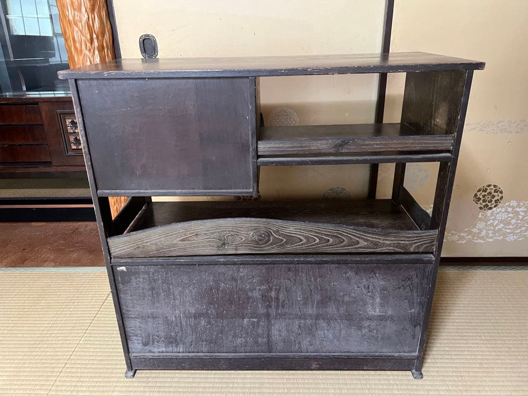 アンティーク家具 古民具 骨董 サイドボード 食器棚 収納棚 飾り棚 江戸