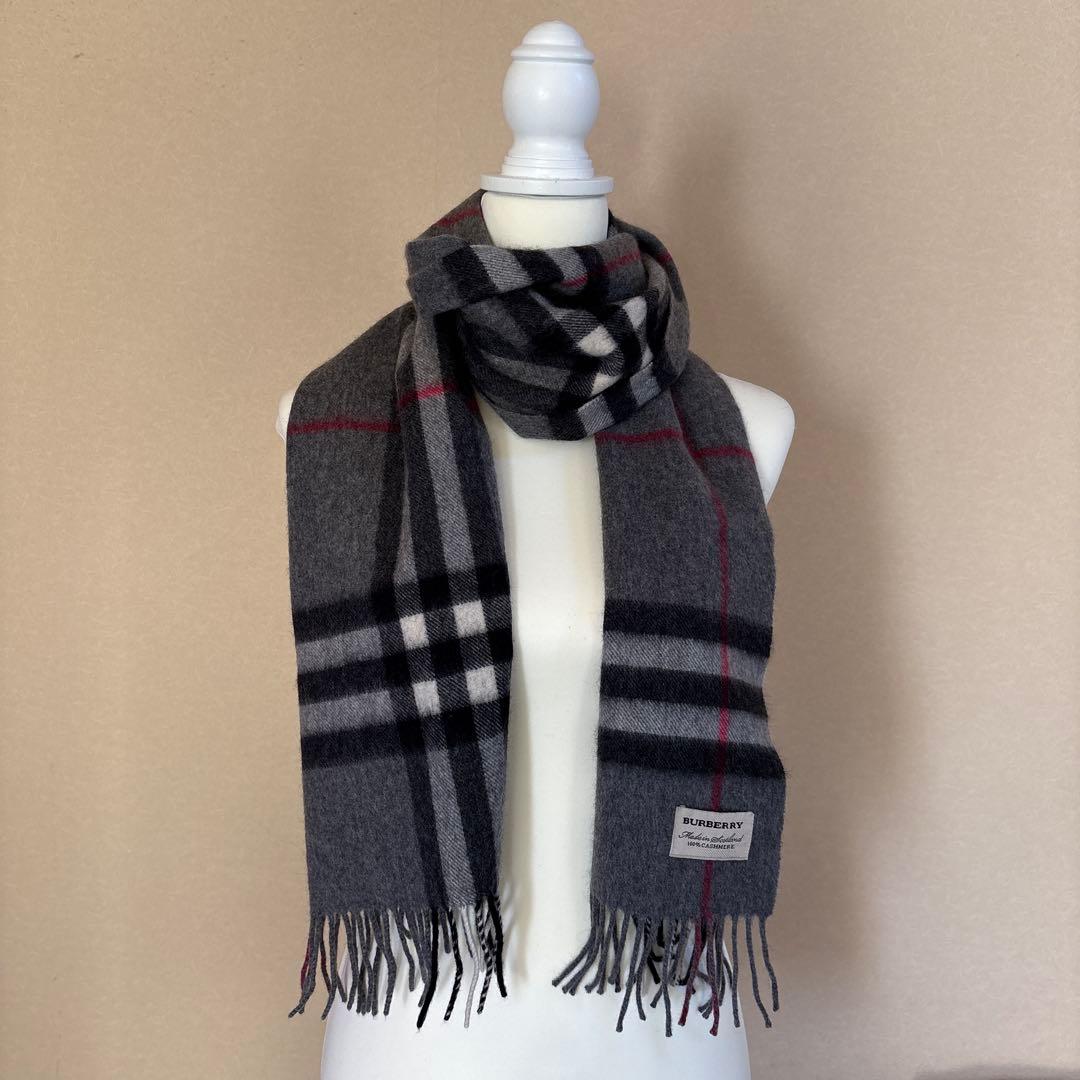 バーバリーカシミヤ100%マフラー