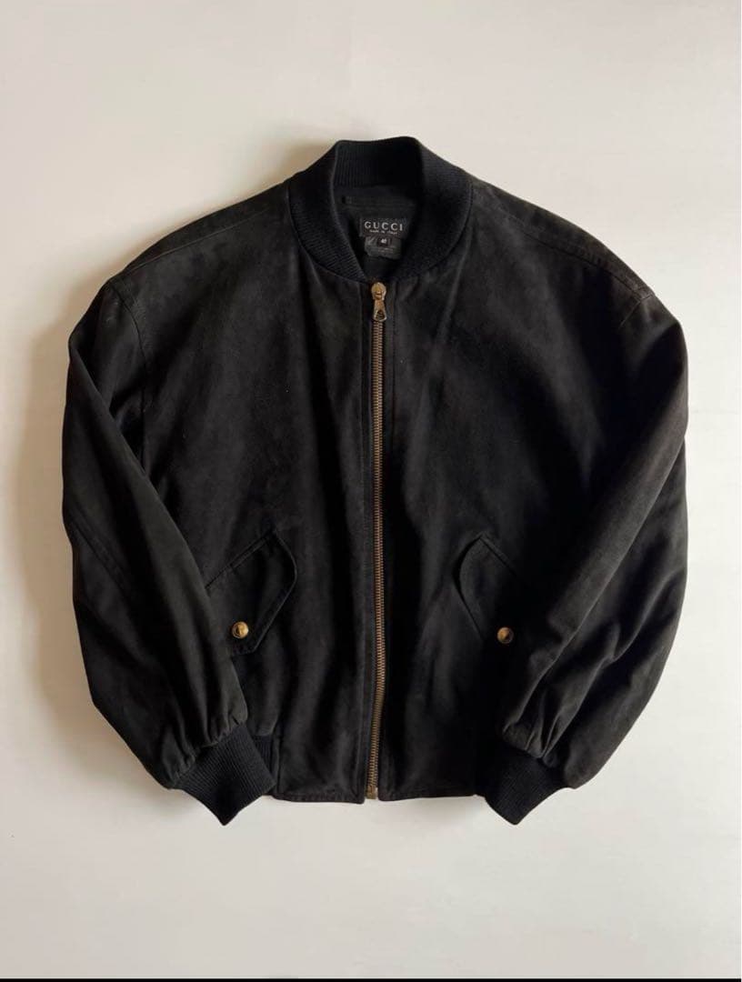 ジャケット・アウター GUCCI LEATHER BOMBER JACKET