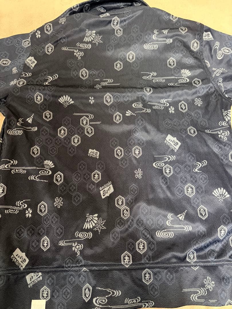 未使用 オニツカタイガー 和柄トラックトップ L ジャージ 刺繍ロゴ