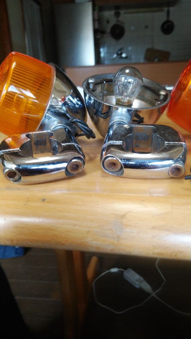 ハーレー ヤンキーウインカー 1つレンズ無しショベルヘッドビンテージ当時物