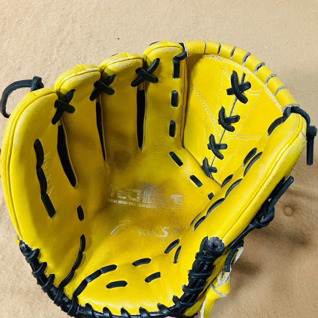 asics グローブ 軟式 BGR4TA 左投げ用 野球 投手用 イエロー
