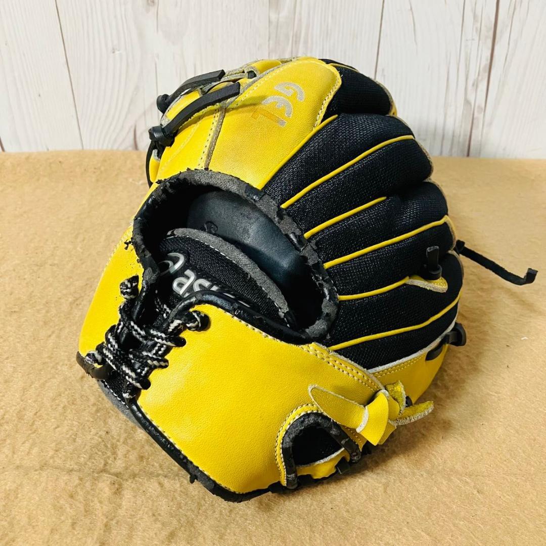 asics グローブ 軟式 BGR4TA 左投げ用 野球 投手用 イエロー