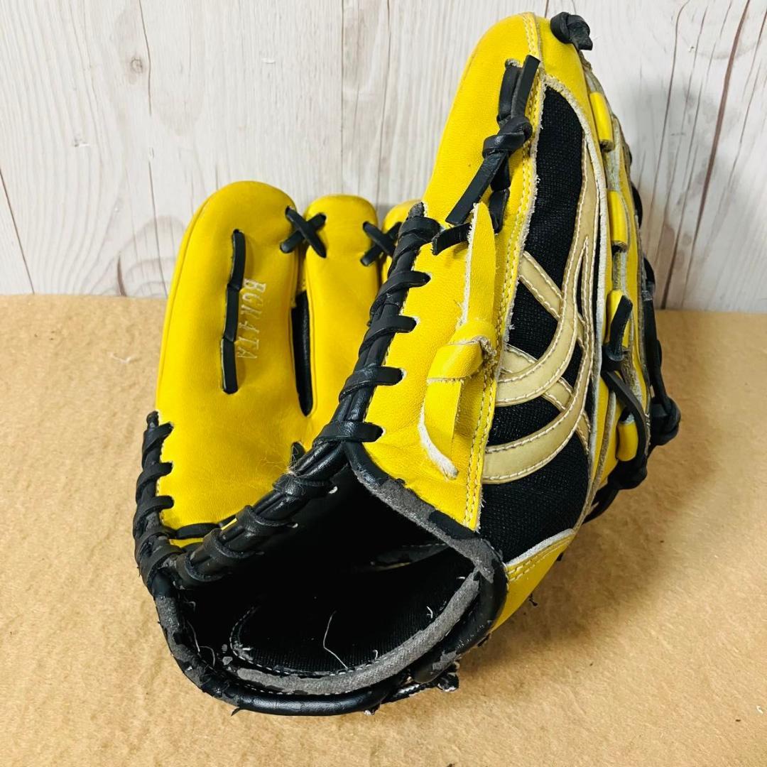 asics グローブ 軟式 BGR4TA 左投げ用 野球 投手用 イエロー