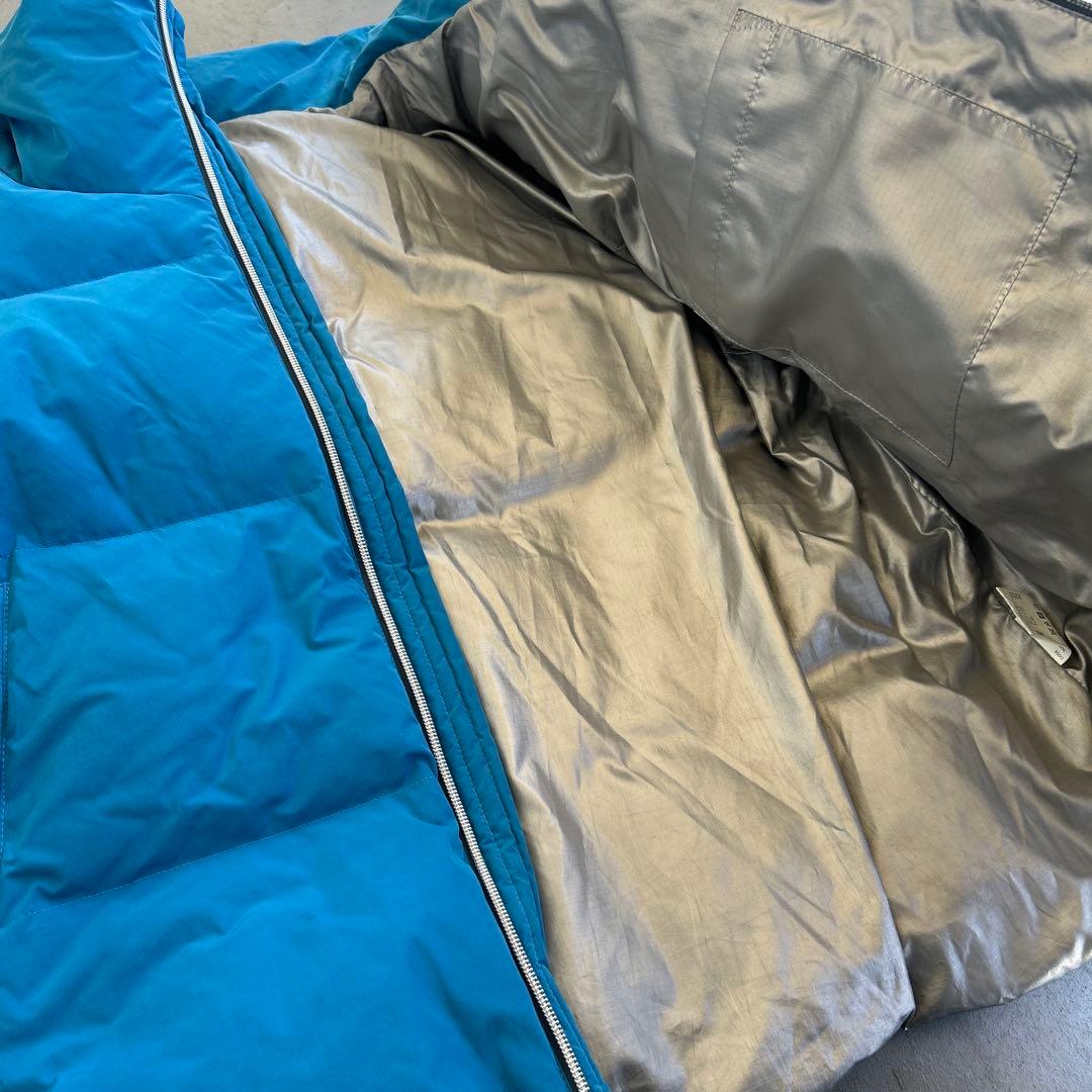 ［定価10万円］URUウル　ダウンジャケット　水色ブルー　フェザー　ダブルジップ