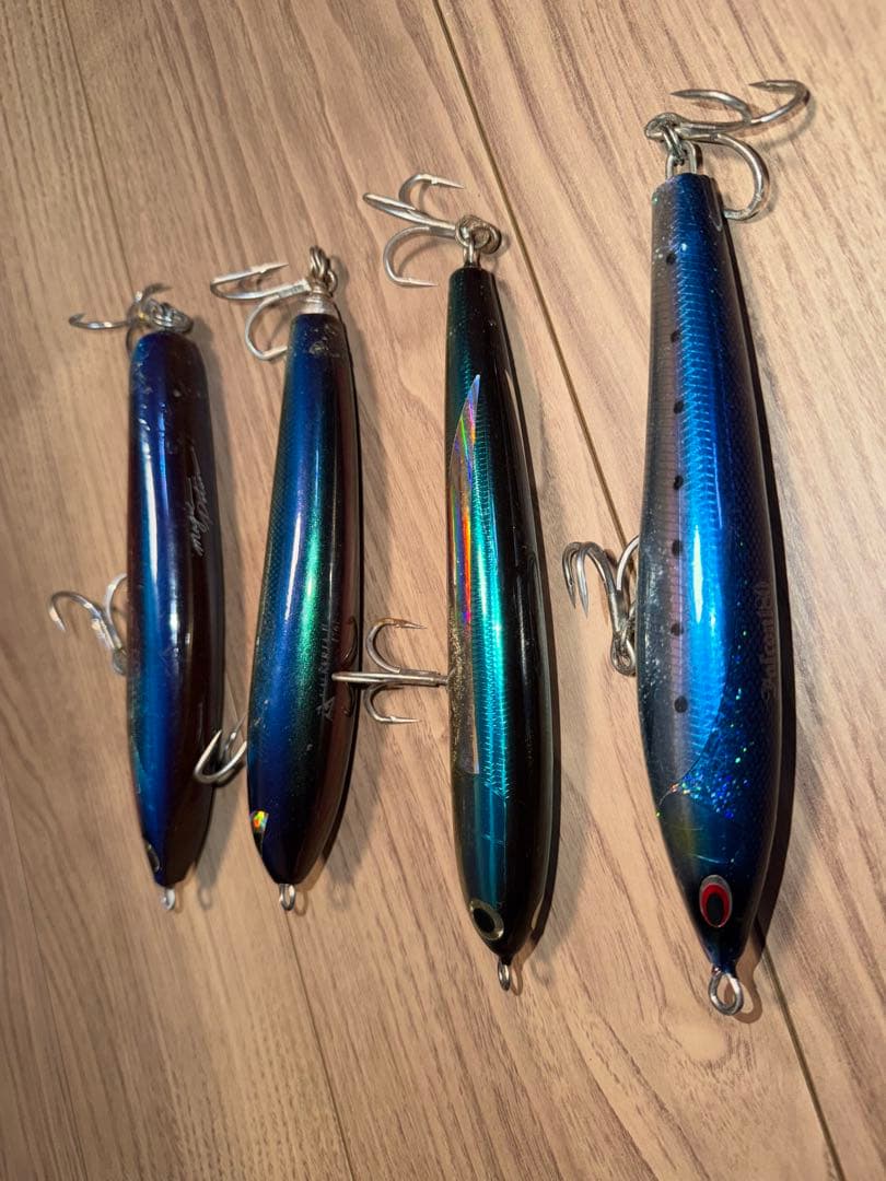 青物用 ウッド ルアーセット 4個 ヒラマサ・ブリ - ルアー・フライ特別