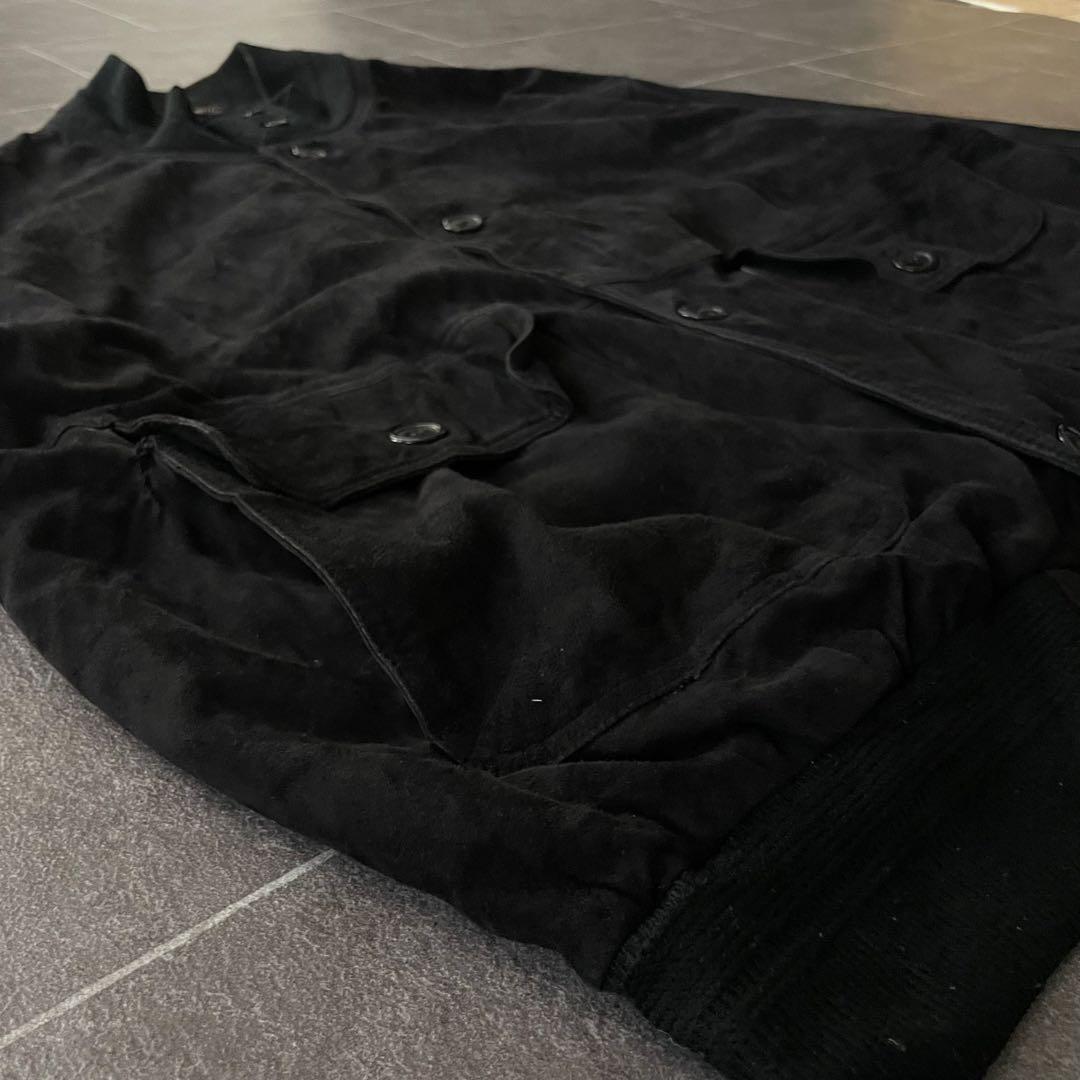 90's 本革 A-1 suede leather バルスターブルゾン 黒